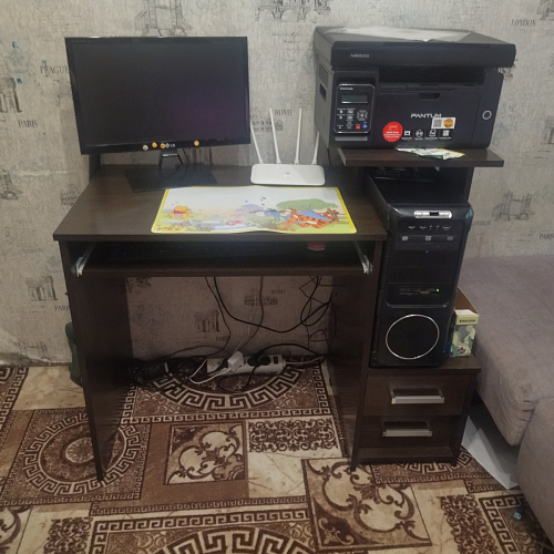 Компьютерный стол Джаз-24 левый дуб сонома фото покупателя 70