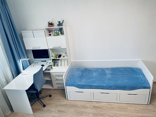 Компьютерный стол КСТ-14.1Л белый левый фото покупателя 7