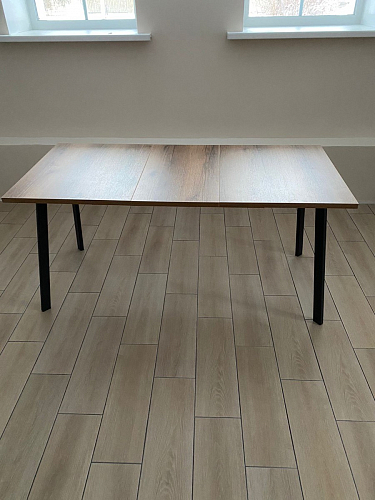 Стол раскладной Колон Лофт 120 32 мм дуб галифакс табако / черный матовый фото покупателя 125