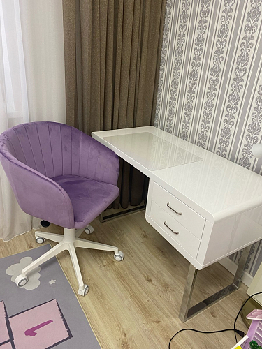 Компьютерное кресло Тибо confetti chocolate / белый фото покупателя 176