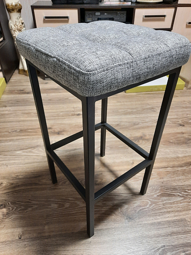 Барный стул Лофт микровелюр катания блэк / черный матовый фото покупателя 176