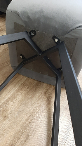 Стул на металлокаркасе Чилли К темно-серый (velutto 32) / черный фото покупателя 216