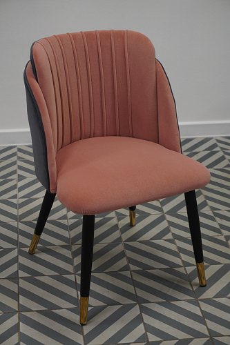 Стул на металлокаркасе Orly pink / grey из шоурума 2