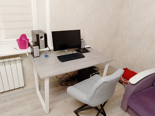 Деревянный стол Лота Лофт 140х80 черный матовый / бетон светлый фото покупателя 618