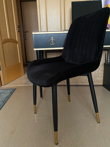 Стул на металлокаркасе Seda 1 green / gold / black фото покупателя 9