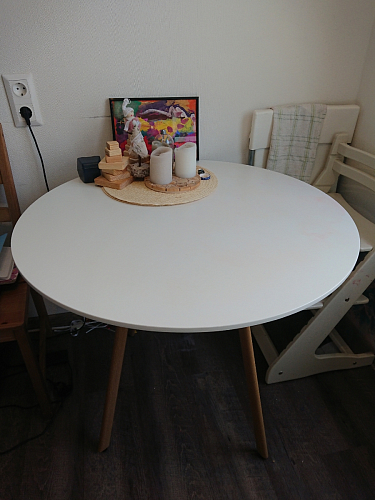 Деревянный стол Skandi 80 белый фото покупателя 7