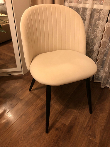 Стул на металлокаркасе Gabi dark beige / black / silver фото покупателя 781