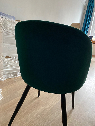 Стул на металлокаркасе Gabi dark beige / black / silver фото покупателя 592