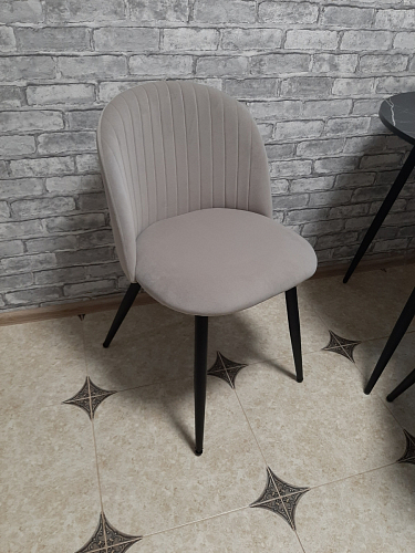 Стул на металлокаркасе Gabi 1 dark gray / black фото покупателя 259