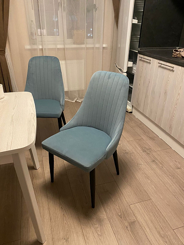 Стул на металлокаркасе Kora beige / black фото покупателя 13