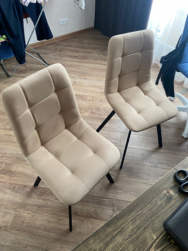 Стул на металлокаркасе Чилли черный / голубой фото покупателя 1295