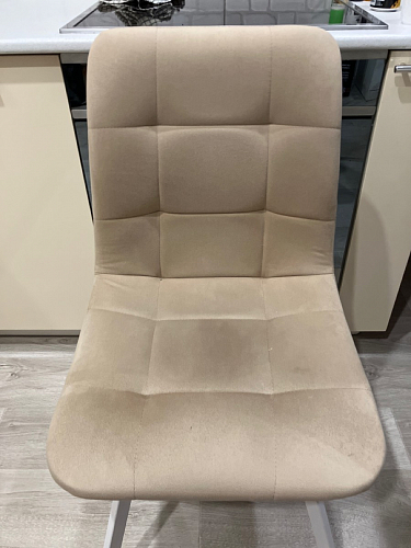 Стул на металлокаркасе Чилли синяя ткань / белый фото покупателя 979