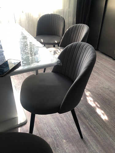 Стул на металлокаркасе Gabi 1 light blue / black / gold фото покупателя 622