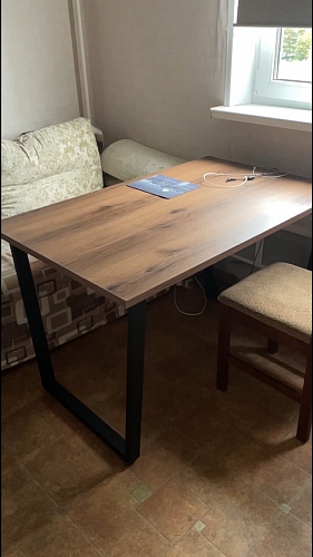 Деревянный стол Лота Лофт 140х80 дуб крафт табачный / черный матовый фото покупателя 694