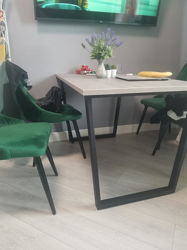 Деревянный стол Лота Лофт 120х75 белый матовый / дуб крафт золотой фото покупателя 157