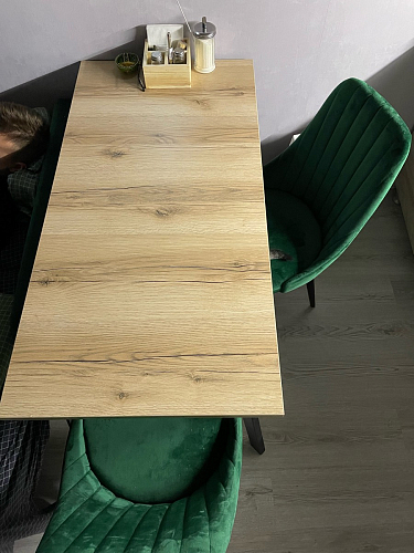 Стол Тринити Лофт 120 32 мм бетон / черный матовый фото покупателя 315