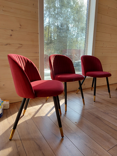 Стул на металлокаркасе Gabi 1 темно-серый / черный фото покупателя 152