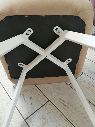 Стул на металлокаркасе Чилли К светло-серый велюр / черный каркас фото покупателя 837