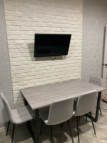 Стол Лота Лофт 140 25 мм черный матовый / бетон фото покупателя 871