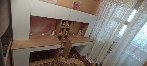 Письменный стол Комфорт 12.71 дуб золотой craft / белая аляска фото покупателя 133