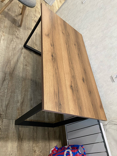 Деревянный стол Лота Лофт 120x75 дуб крафт табачный / черный матовый фото покупателя 144