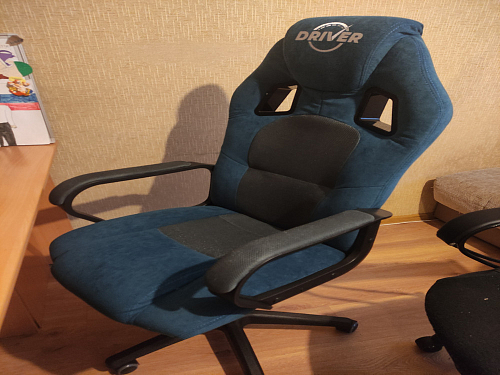 Компьютерное кресло Driver/Драйвер кожзам черный / серый фото покупателя 107