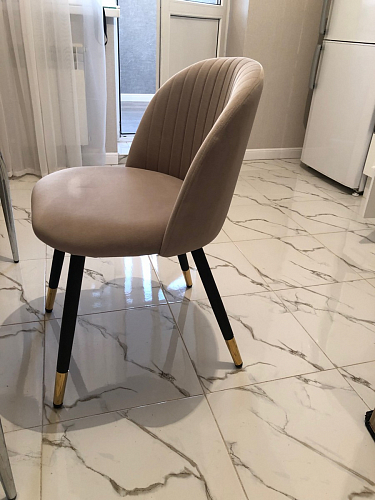 Стул на металлокаркасе Gabi latte / gold / black фото покупателя 715