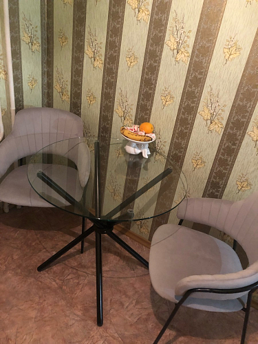 Стул на металлокаркасе Инклес синий / черный глянец фото покупателя 2