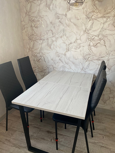 Деревянный стол Лота Лофт 140х80 черный матовый / бетон светлый фото покупателя 789