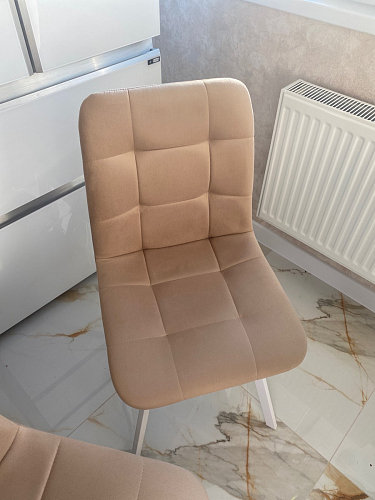 Стул на металлокаркасе Чилли светло-серый / белый каркас фото покупателя 482