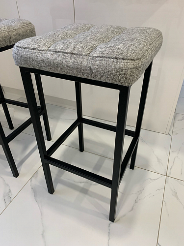 Барный стул Лофт микровелюр катания блэк / черный матовый фото покупателя 158