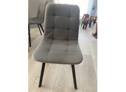 Стул на металлокаркасе Чилли синяя ткань / белый фото покупателя 346