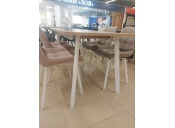 Стол раскладной Колон Лофт 120 25 мм дуб вотан / черный матовый из шоурума 2