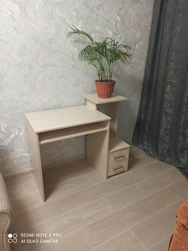 Стол компьютерный Джаз-24 правый белый фото покупателя 113