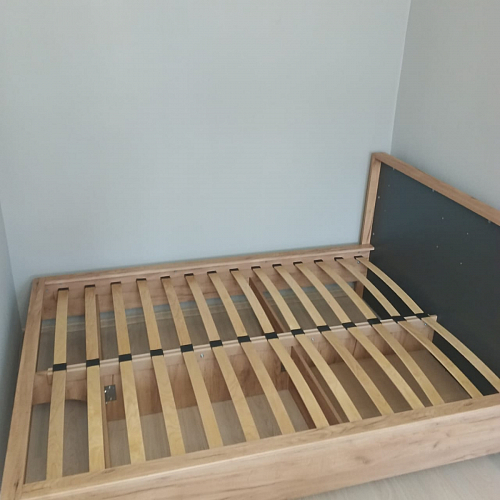 Двуспальная кровать Клауд 160х200 парящая дуб крафт золотой / антрацит фото покупателя 495