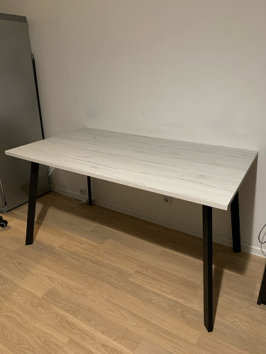 Стол Тринити Лофт 120 32 мм дуб галифакс табако / черный матовый фото покупателя 804