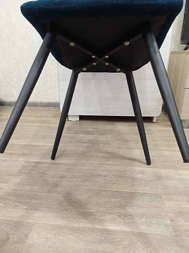 Стул на металлокаркасе Fox голубой фото покупателя 2