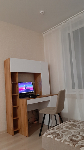 Письменный стол Комфорт 12.71 дуб золотой craft / белая аляска  - Уцененный экземпляр фото покупателя 41