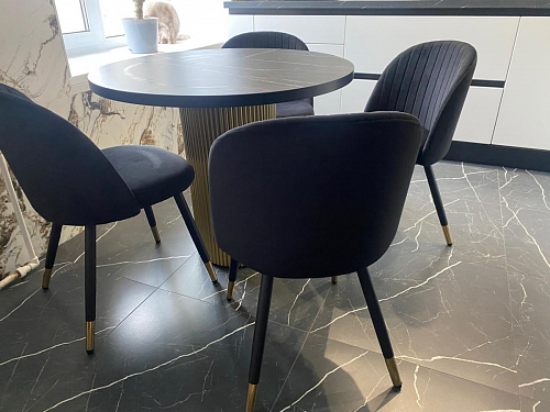 Стул на металлокаркасе Gabi 1 beige / black фото покупателя 616