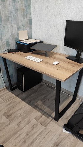 Деревянный стол Лота Лофт 140х80 черный матовый / бетон светлый фото покупателя 884