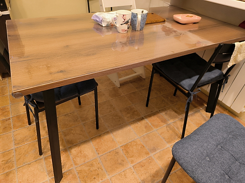 Стол Тринити Лофт 120 32 мм дуб галифакс табако / черный матовый фото покупателя 75