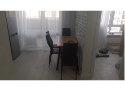 Стол Тринити Лофт 120 32 мм бетон / черный матовый фото покупателя 120