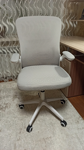 Компьютерное кресло Konfi gray / blue / white фото покупателя 70