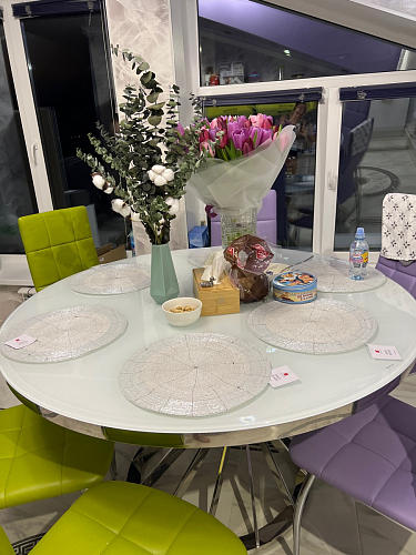 Стол Twist steel / white фото покупателя 12