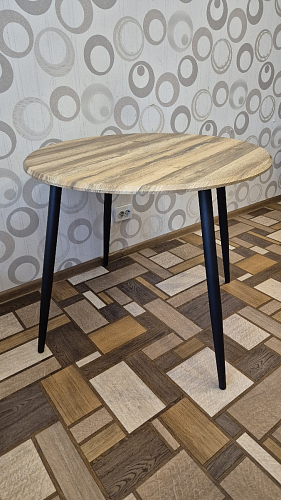 Стеклянный стол Абилин 100(140)х100х76 мрамор черный / черный матовый фото покупателя 66