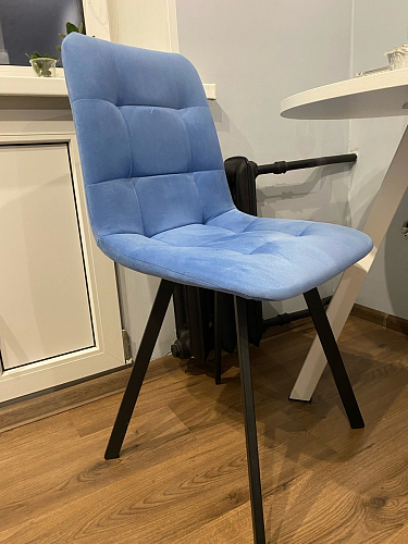 Стул на металлокаркасе Чилли синий / белый фото покупателя 879