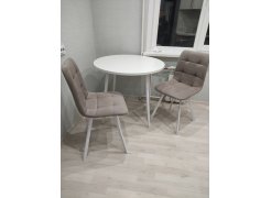 Стул на металлокаркасе Чилли синяя ткань / белый фото покупателя 373