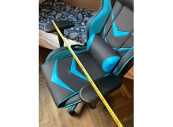 Компьютерное кресло Racer черное / голубое фото покупателя 147