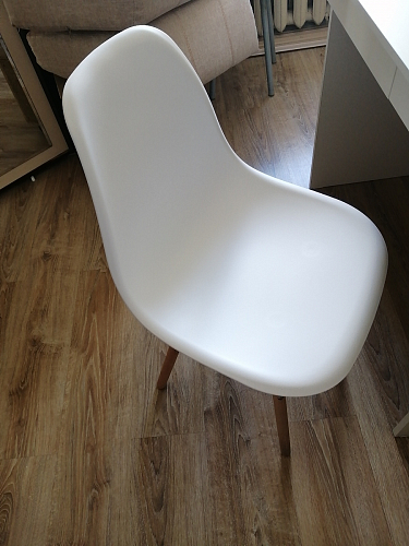 Пластиковый стул Eames PC-015 серо-голубой / дерево фото покупателя 360