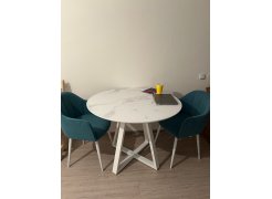 Стеклянный стол Норфолк 100 золото фото покупателя 26